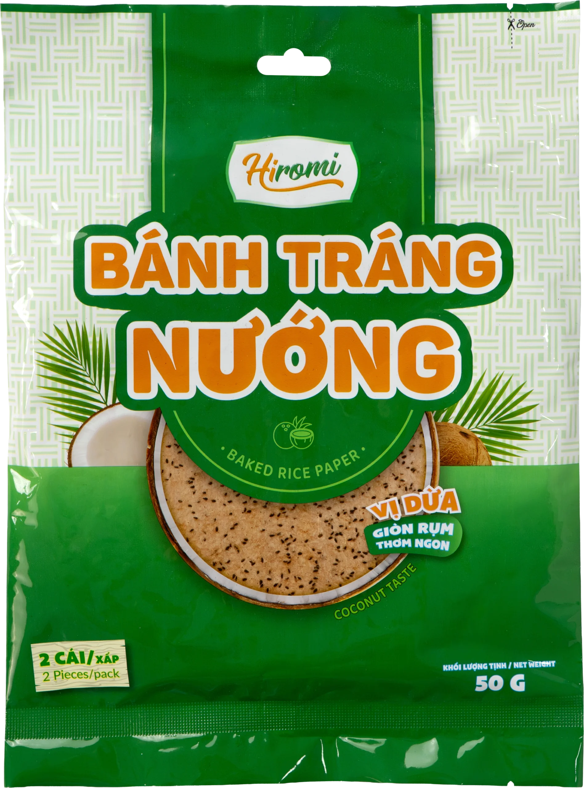 Roasted Rice Paper – Coconut Flavor 2 pieces